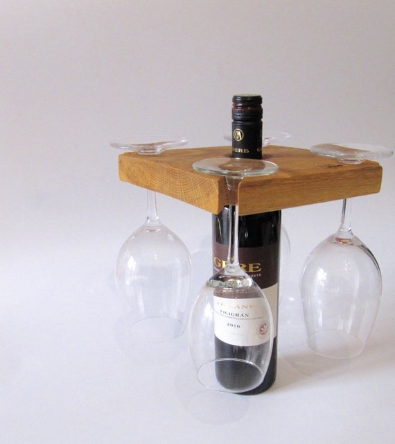 Sunriver Wine Bottle Glass Holder - 2, 3 or 4 Glass Option – Houser House  Creations