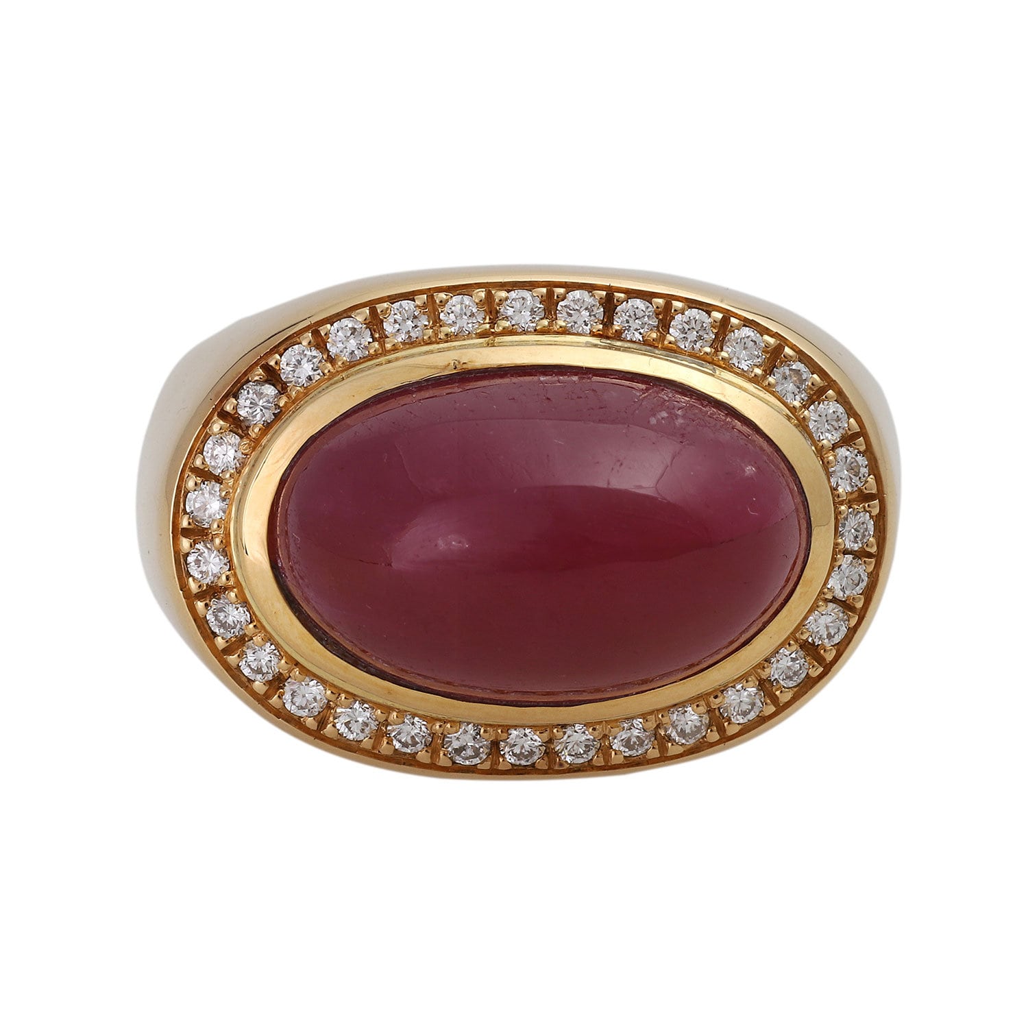 Vintage 18K Gold Ruby Ring, Statement Ring