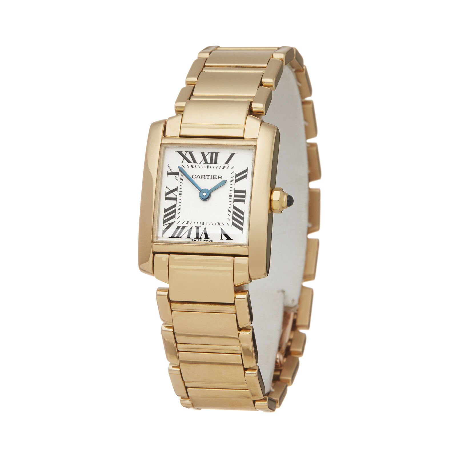 cartier yellow gold french tank watch