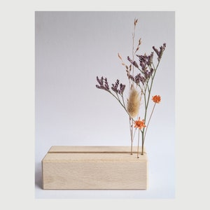 card and dried flower holder 10 cm. - card holder with space for dried flowers - holder for cards and photos - picture display