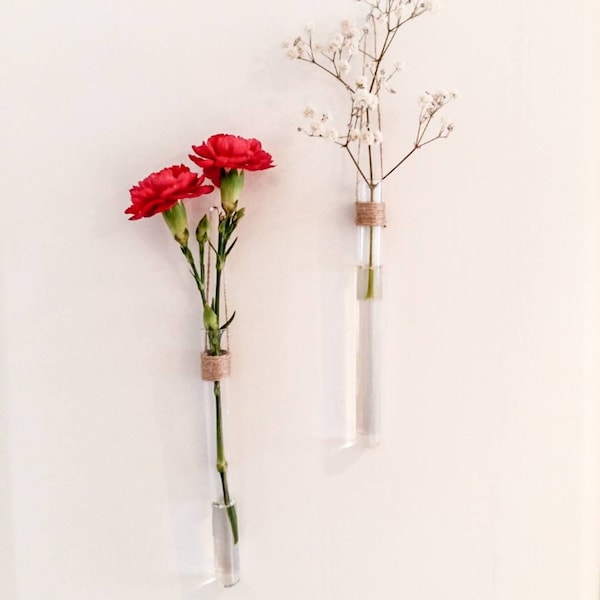 little hanging vase - handmade hang vases - test tube vase