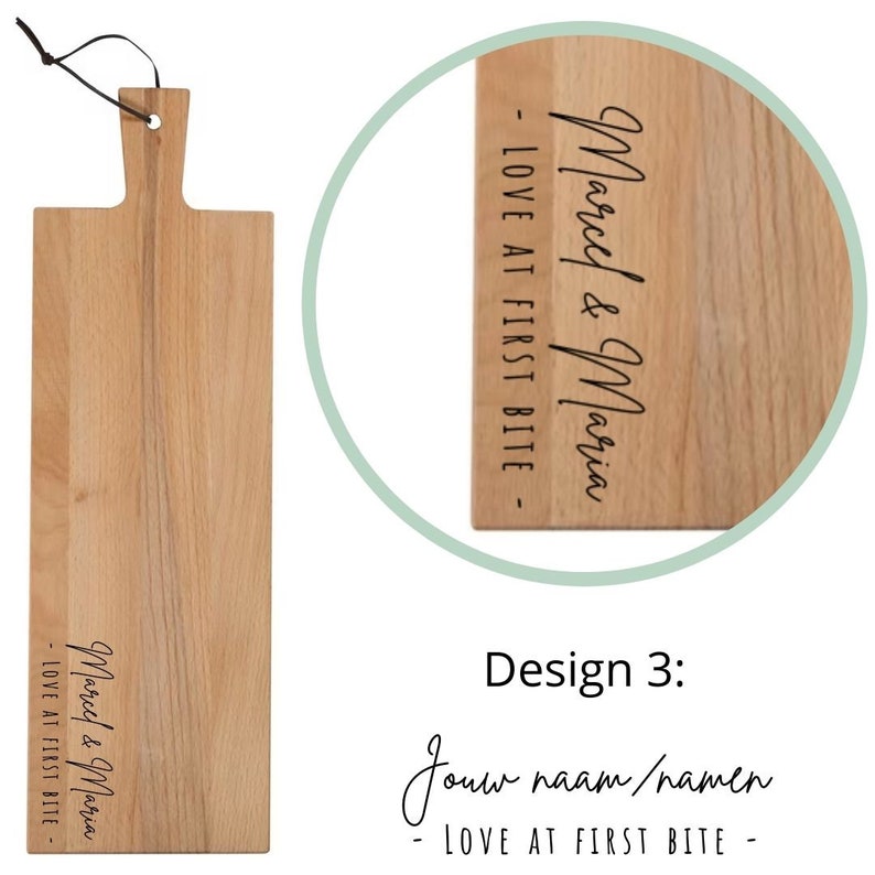 Personalized serving board - choose your board and text - cutting board with personal text - snack platter with your own name / names image 6