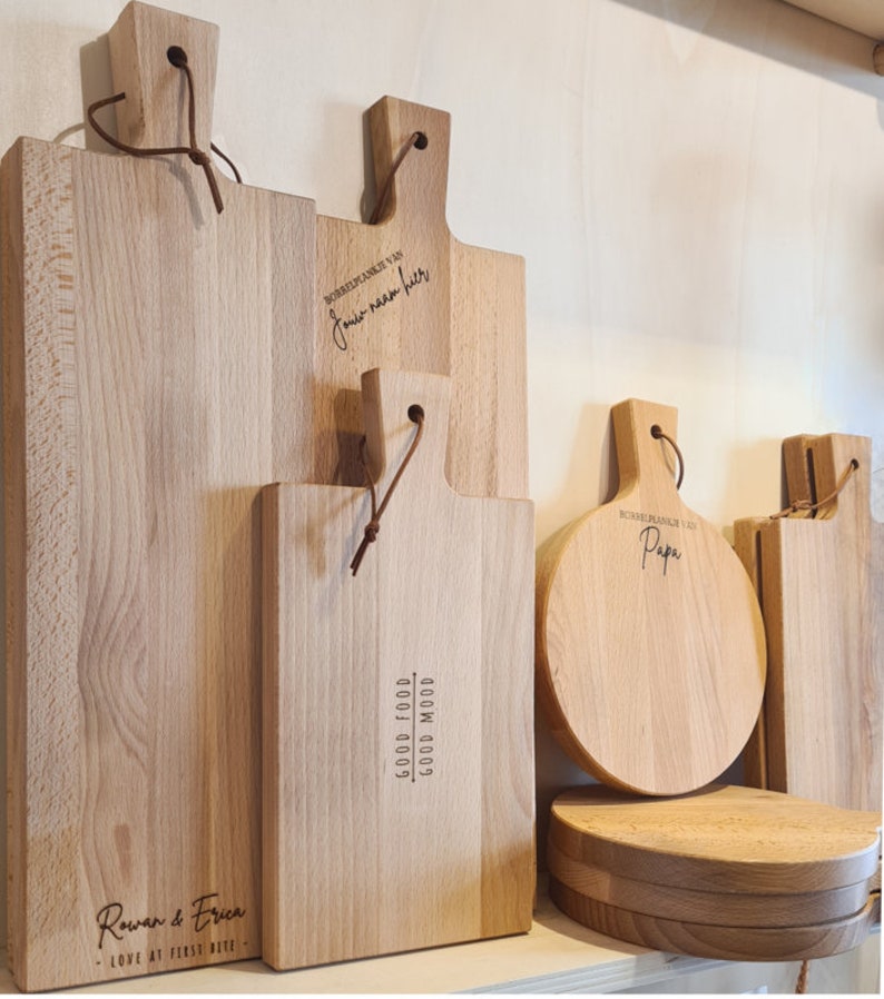 Personalized serving board - choose your board and text - cutting board with personal text - snack platter with your own name / names image 10