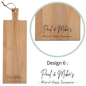 Personalized serving board - choose your board and text - cutting board with personal text - snack platter with your own name / names image 9