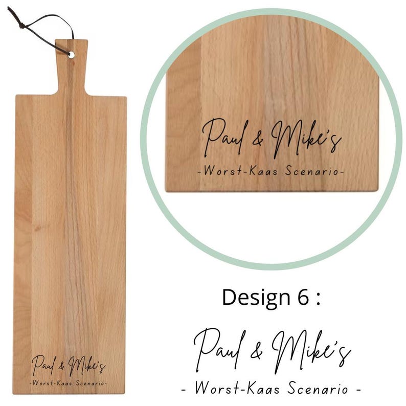 Personalized serving board - choose your board and text - cutting board with personal text - snack platter with your own name / names image 9