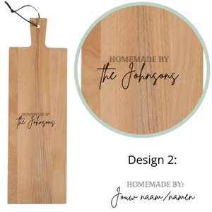 Personalized serving board - choose your board and text - cutting board with personal text - snack platter with your own name / names image 5