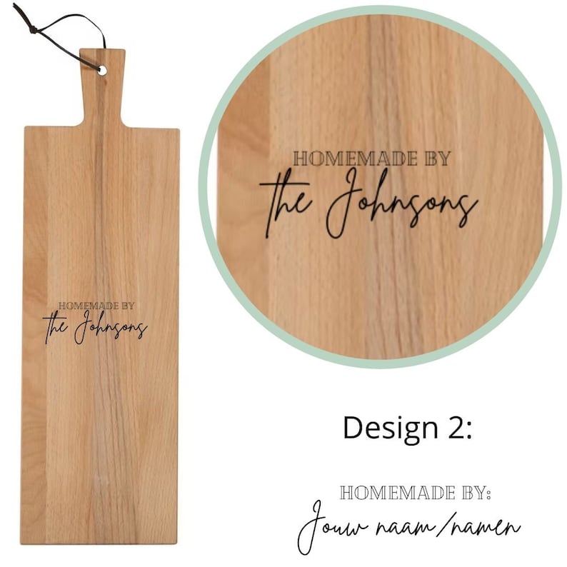 Personalized serving board - choose your board and text - cutting board with personal text - snack platter with your own name / names image 5