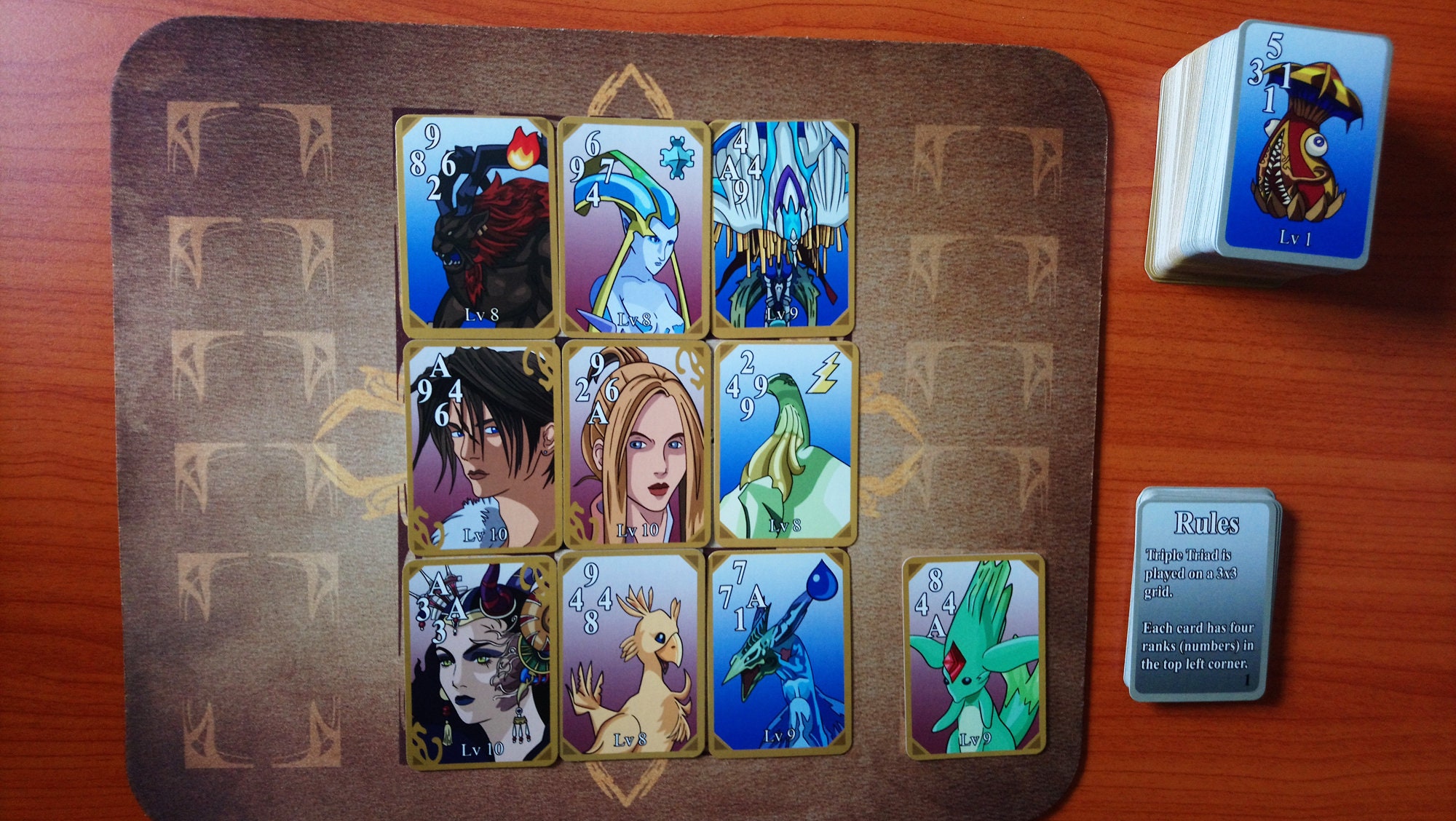 Triple Triad Mini Cards FREE SHIPPING WORLDWIDE Etsy New Zealand