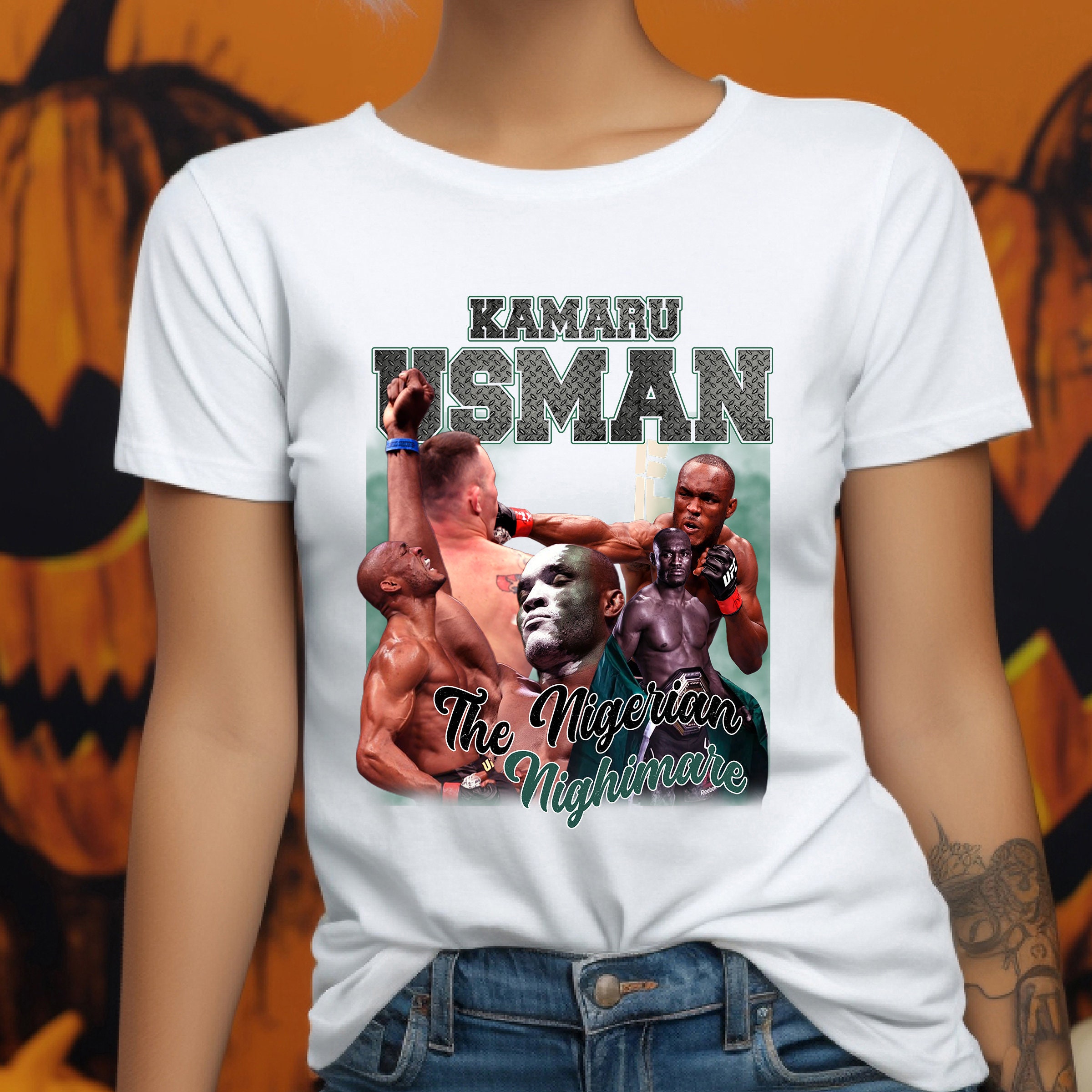 Kamaru Usman Design PNG Vector PNG Printable Bootleg MMA - Etsy