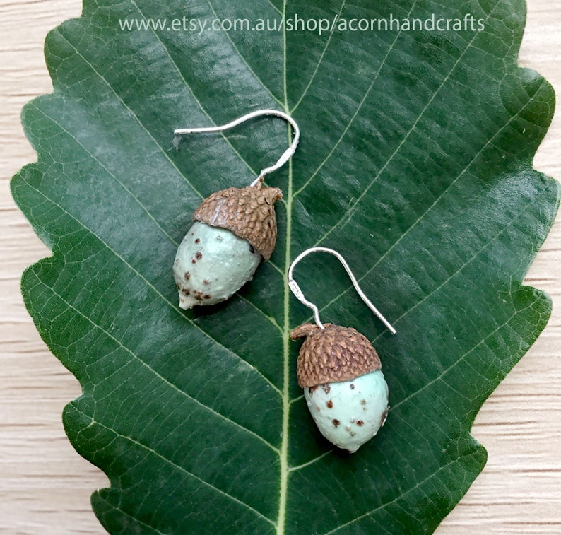 Ceramic acorn necklace /& earrings set