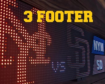 LED Ticker (3ft LED Sign) - Sports, Stocks, News, Animations + more