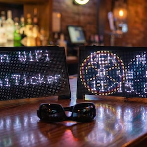 Customizable LED Mini Sports Ticker: News, Animations, Clock - Man Cave Decor