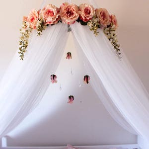 Juliette Canopy Serene Floral Crib Canopy // Bed Crown // Nursery Decor ...