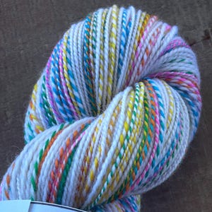 Aurora Frost Hand-Blended and Hand-Spun Yarn-READY TO SHIP