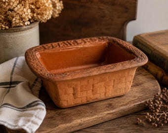 Vintage MarmoTex Terracotta Bread Baker | Rustic Farmhouse Ceramic Bakeware (1993)