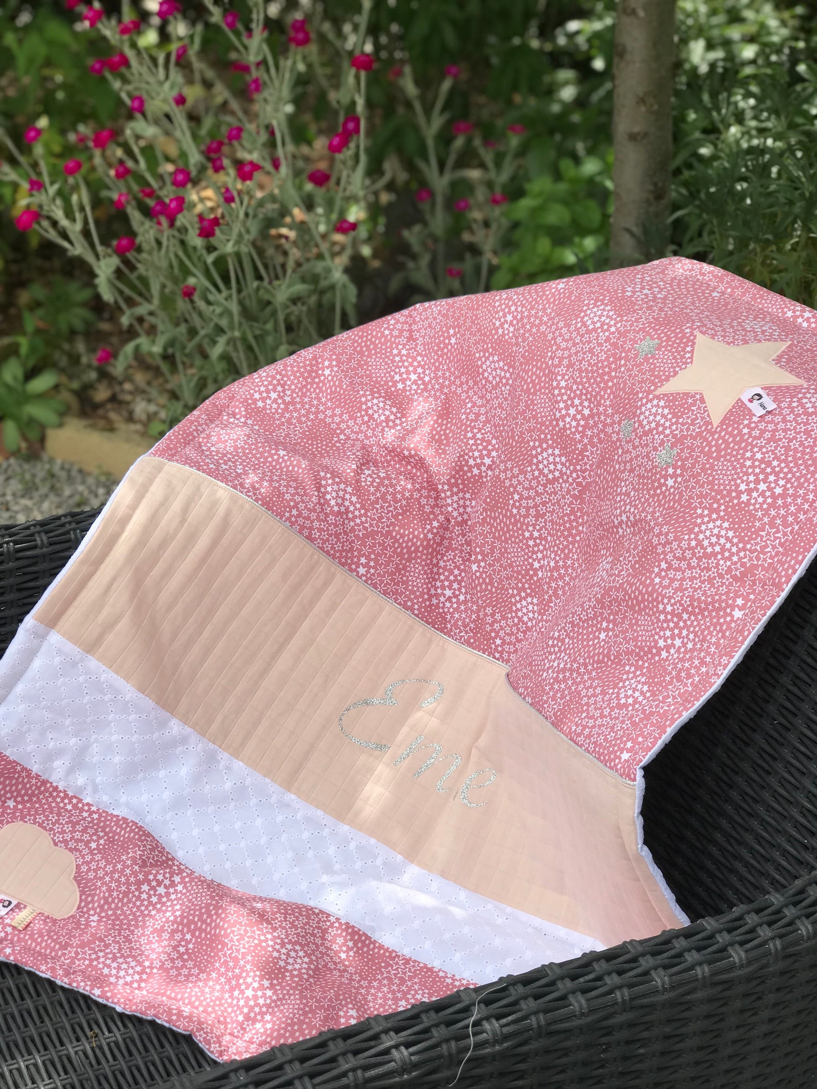 Couverture Bébé Personnalisée Caixiabeauty - Avec Prénom - Polaire Douce - Cadeau Naissance