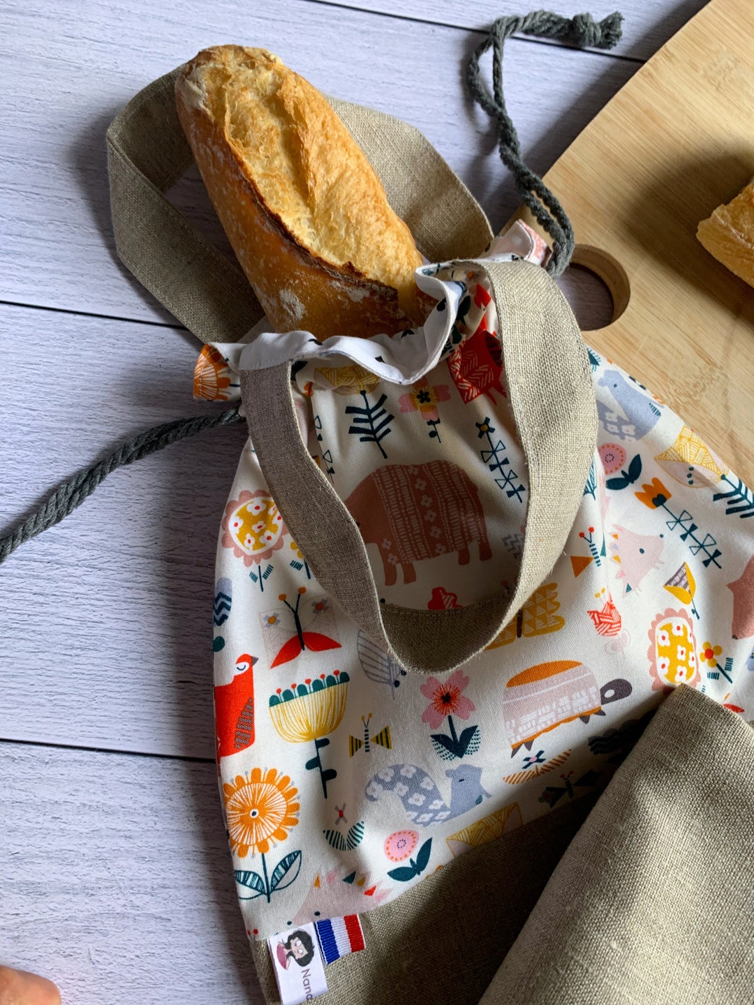 PDF Sewing Pattern in French, Bread Bag for Baguette. Downloadable PDF ...