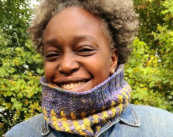 Tunisian Crochet Cowl Pattern Starshine Intermediate Textured PDF Pattern Only