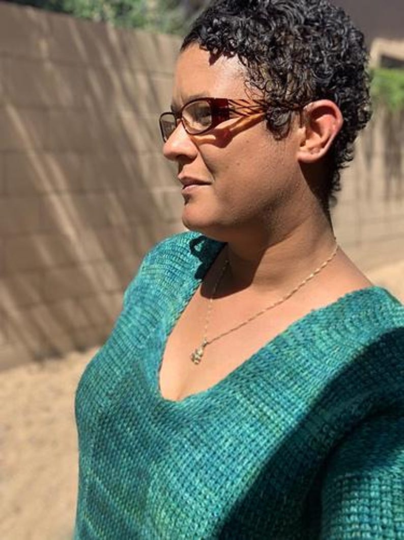 Tunisian Comfort Tee Pattern PDF - V Neck & Positive Ease - Intermediate