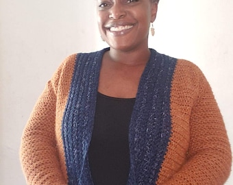 Calm Cardi, Worsted Weight, Cardigan, Crochet Pattern, Easy Crochet Pattern PDF