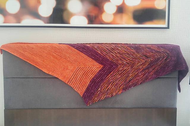 Tunisian Triangle Lace Shawl