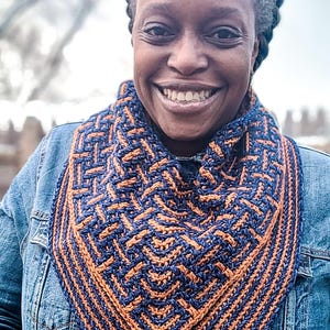 Schema intermedio per cappuccio a mosaico all'uncinetto PDF - Cappuccio Hyperfocus