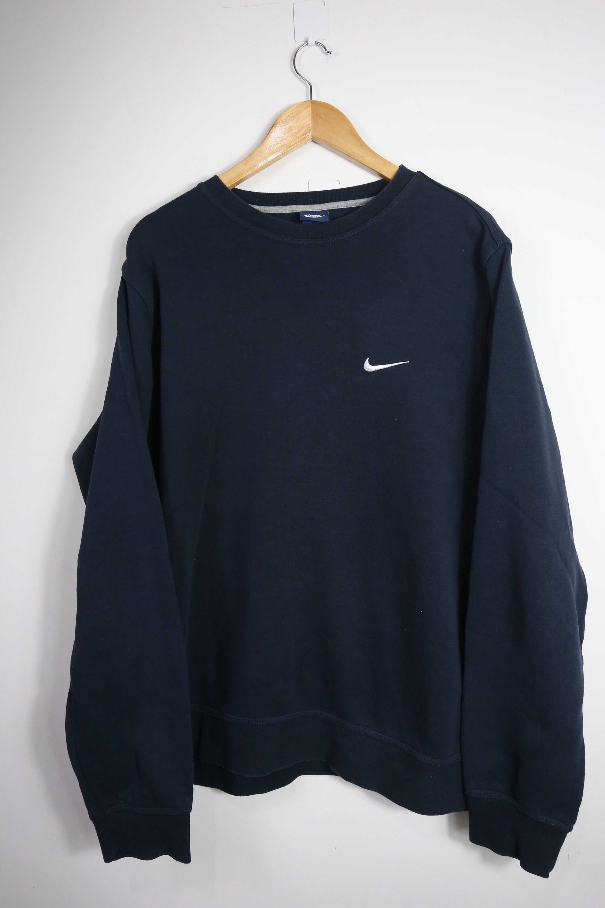 Nike Mini Swoosh sweater in Navy Blue XL | Etsy