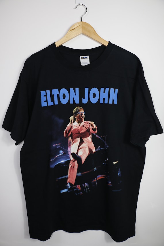 Vintage Elton John T Shirt / Big Graphic Tee