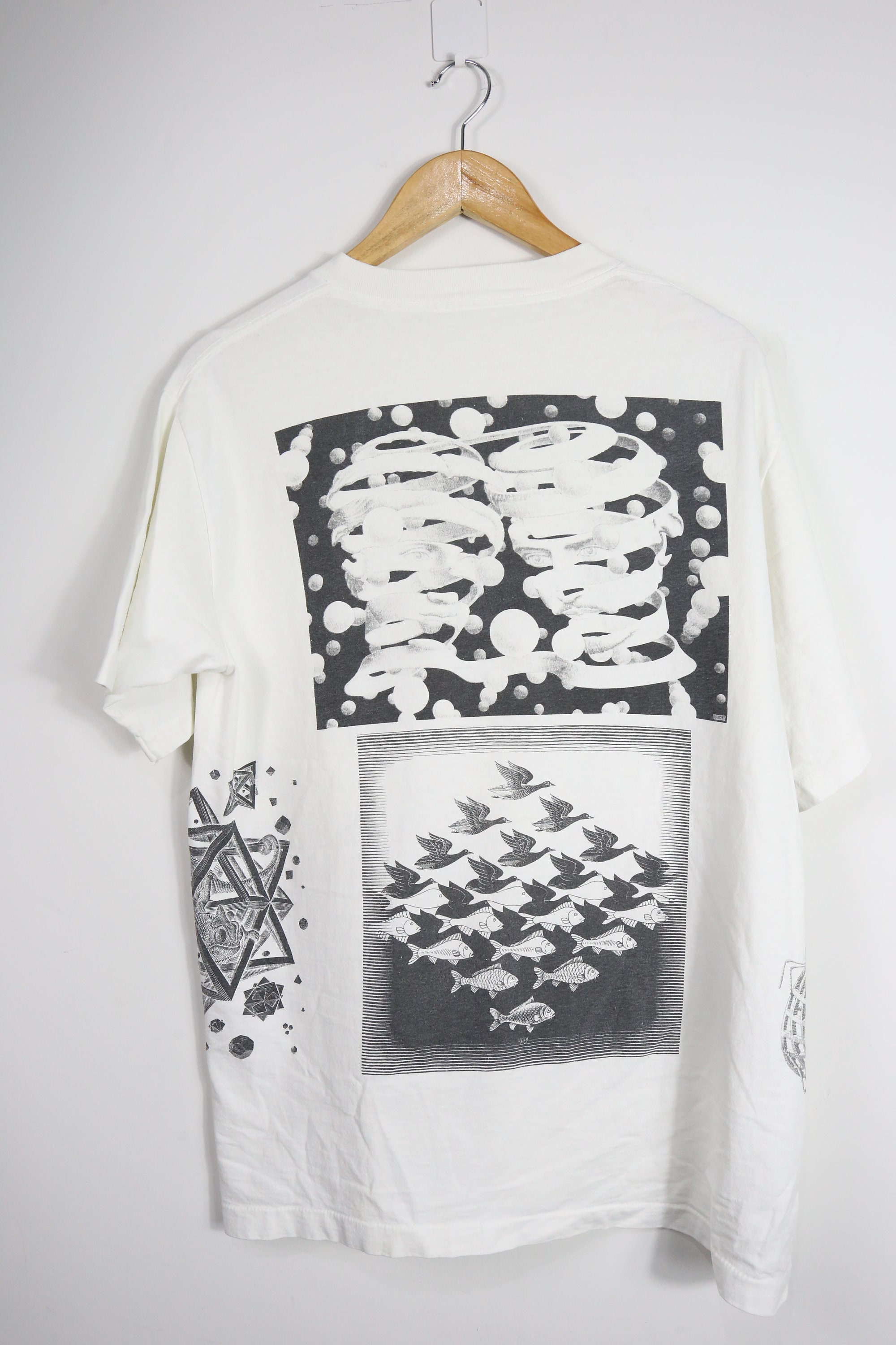 Vintage Art Tees MC Escher Full Print on White T shirt | Etsy