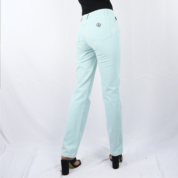 Moschino light blue logo pocket pants