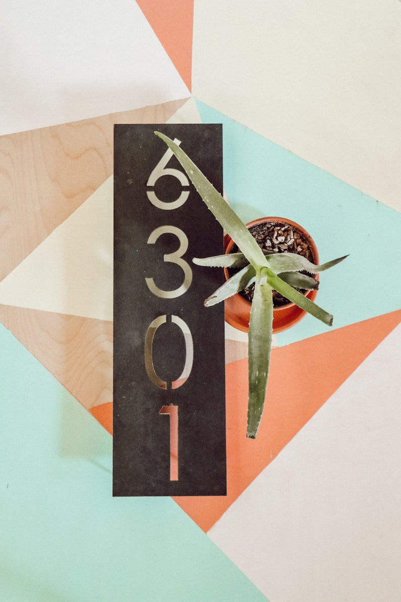 Plaque De Maison En Acier Numéros Adresse Adresse Etsy