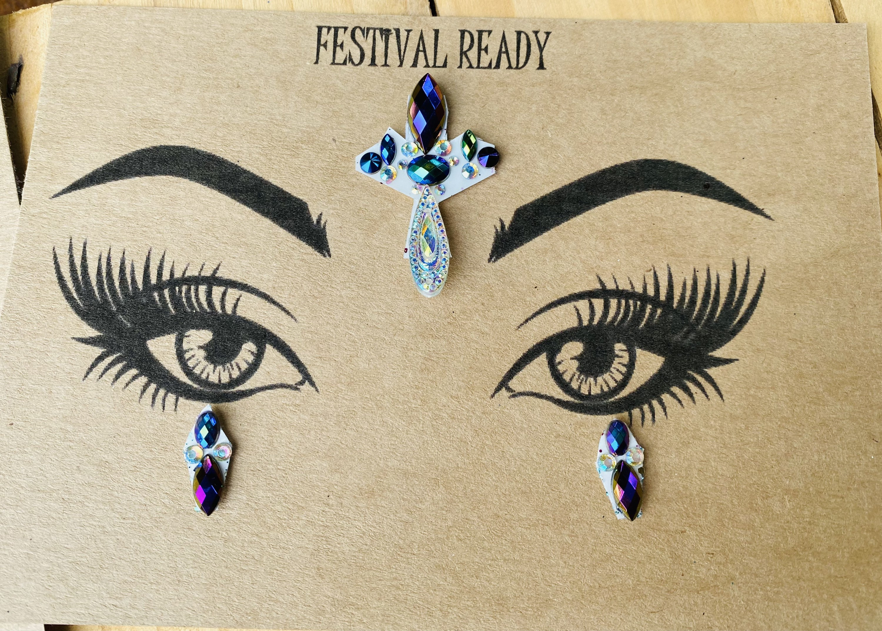 Diamonte Face Gems Party Face Stickers Festival Make up Ready to Use Face  Gems Rave Glitter Crystals Handmadebyxxphoenix 