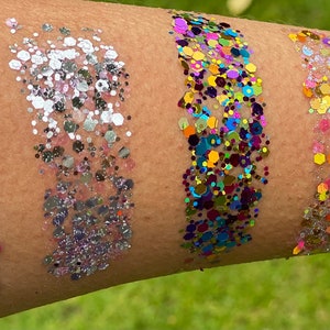 Iridescent festival glitter | party glitter hair | rave glitter gel | face glitter | HandmadebyxxPhoenix