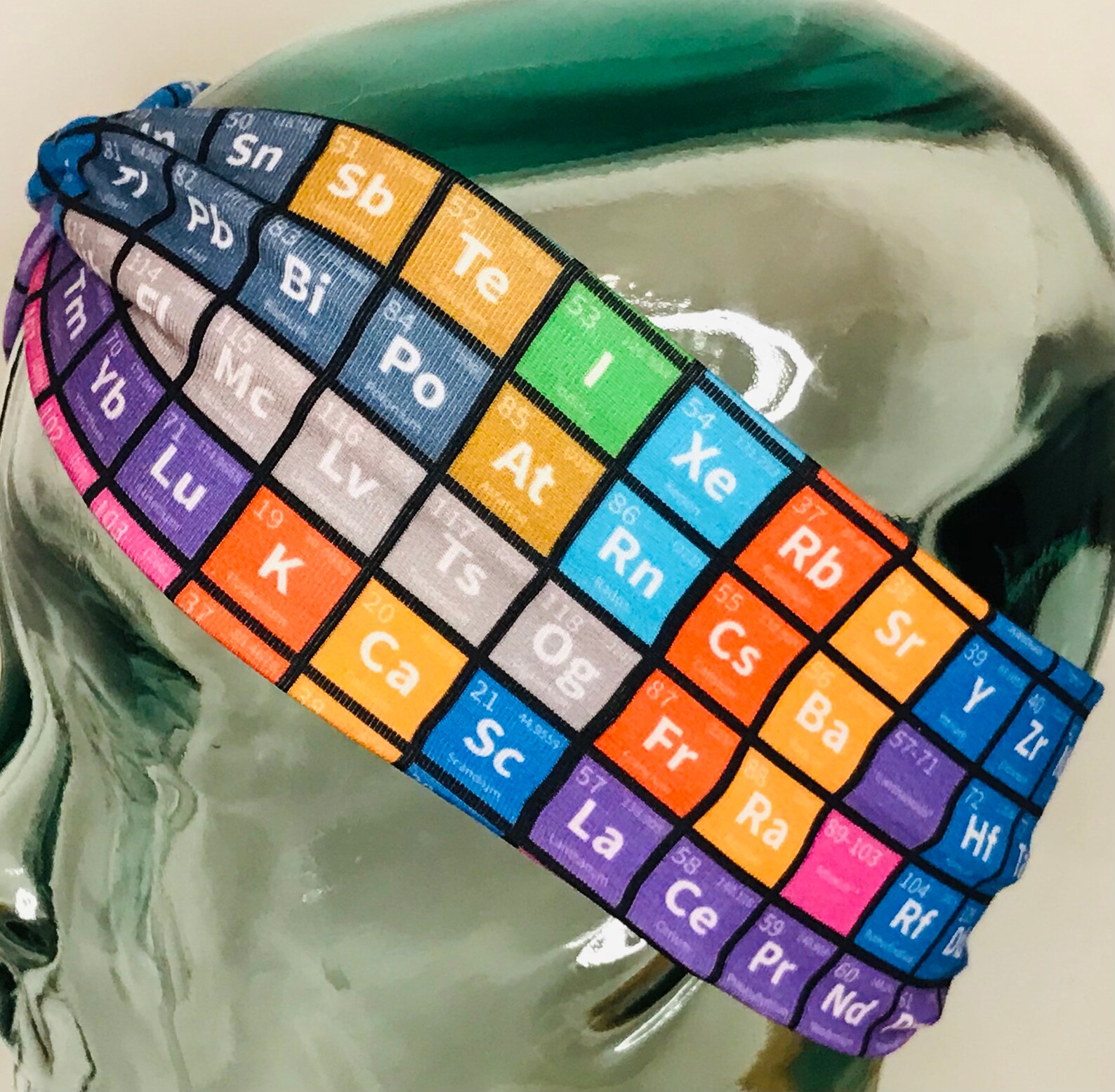 Science headband adult hairband stretchy periodic table Etsy