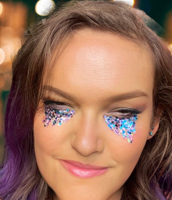 Glitter Tears Festival Glitter Eyes Rave Make up Glitter Clubbing Face  Glitter Festival Outfit Face Glitter Face Stickers 