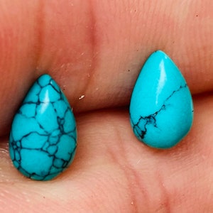Turquoise cartilage earring | forward helix jewellery | conch stud | tragus labret | 16G body piercing | screw back barbell