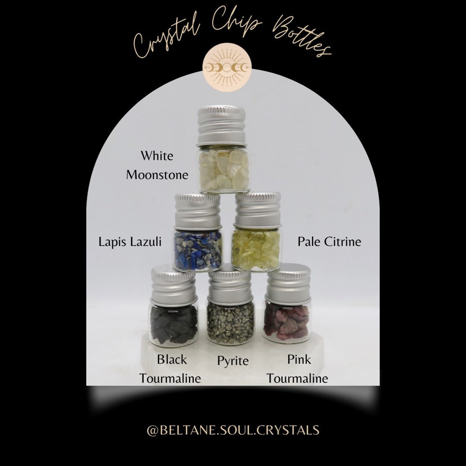 Crystal Chip Bottles Mini Bottles of Crystals A dozen Etsy