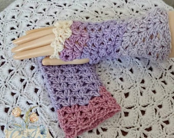 Crochet fingerless gloves