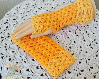 Crochet fingerless gloves