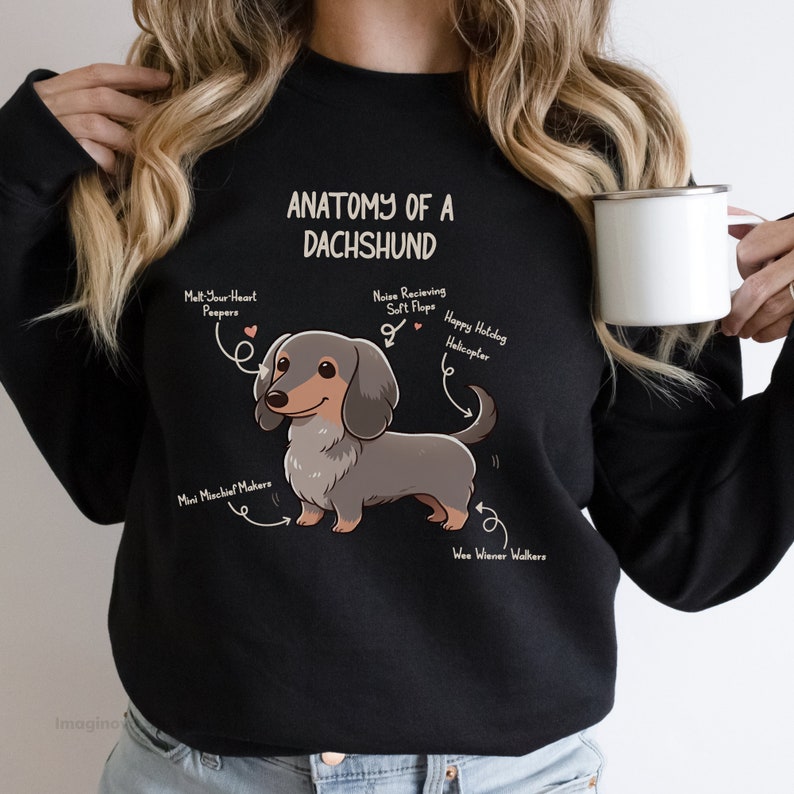 Dachshund Lover's Delight Sweatshirt: The Perfect gift for Sausage Dog Owners & Enthusiasts Black