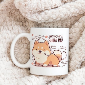 Shiba Inu Coffee Cup - Sip in Style with this Shiba Inu Anatomy Coffee Cup, Perfect Gift for Dog Lovers