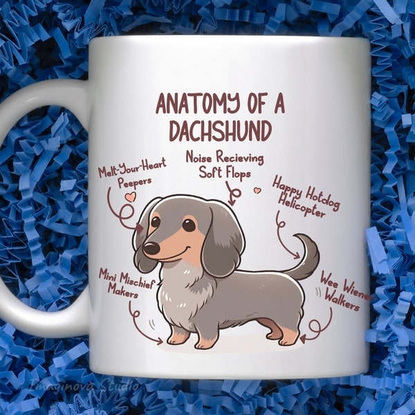Dachshund Coffee Cup: A Funny Mug, Enjoy your coffee with Clever Sayings for Dog Lovers