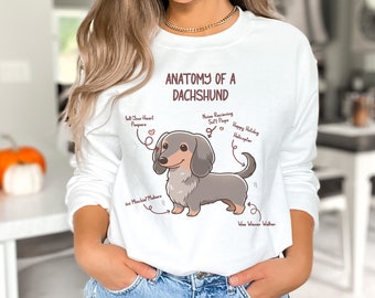 Bluza z nadrukiem Dachshund Lover's Delight: idealny prezent dla właścicieli i miłośników jamników