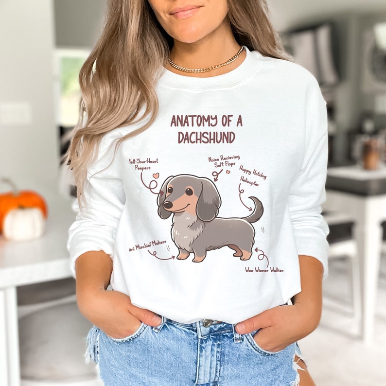 Dachshund Lover's Delight Sweatshirt: The Perfect gift for Sausage Dog Owners & Enthusiasts White