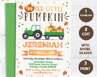 pumpkin invitation etsy