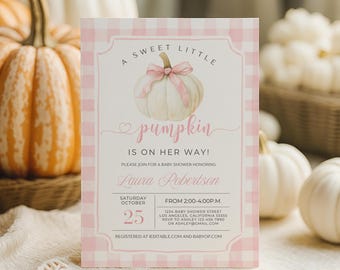 Pumpkin Birthday Invitation Editable Little Pumpkin Invite First Birthday Fall Birthday Digital Printable Template
