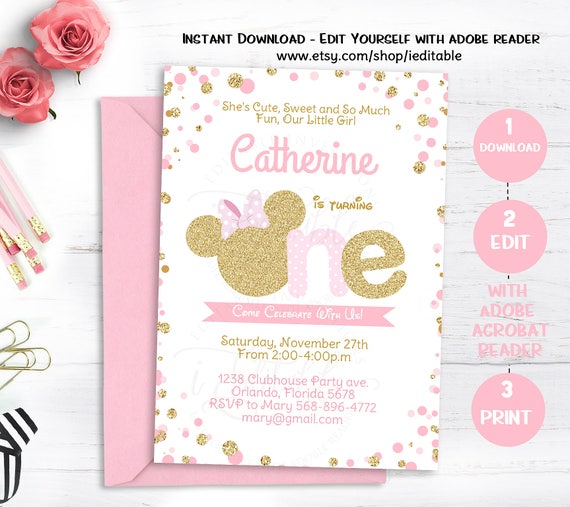 pink-and-gold-minnie-mouse-birthday-invitation-polka-dot-etsy