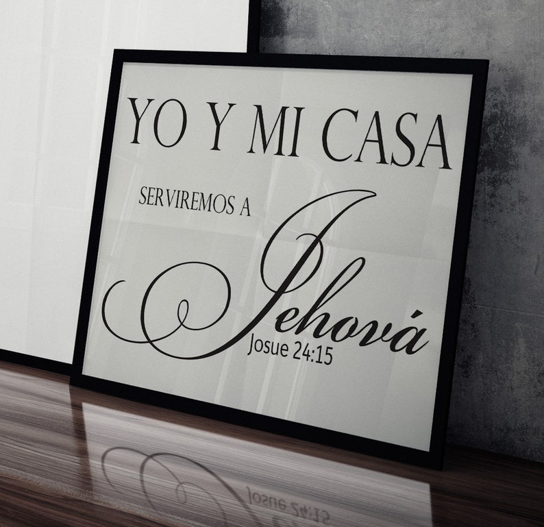 Cartel Yo y mi casa serviremos a Jehová español cartel | Etsy