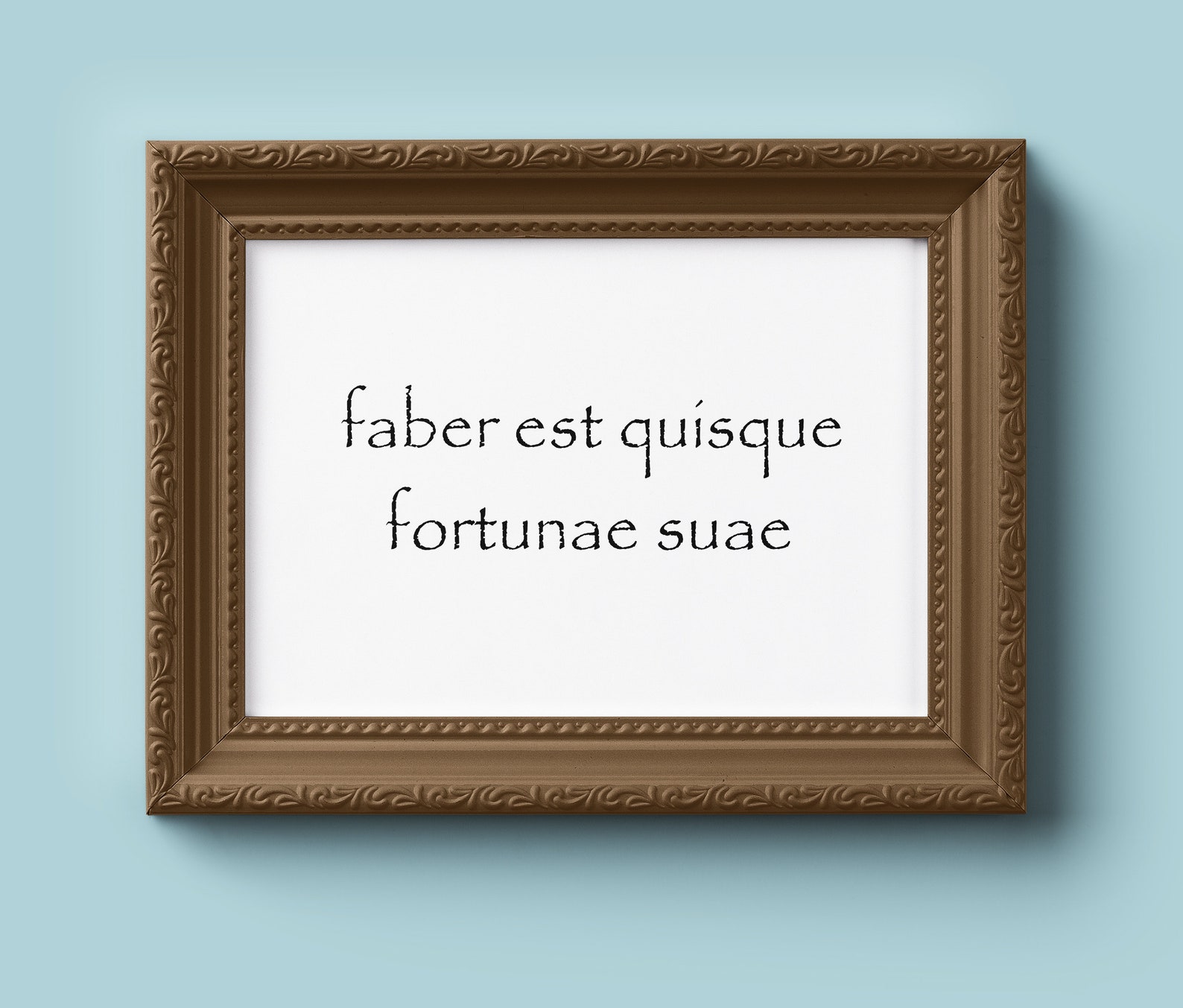 Faber est quisque fortunae suae Latin poster print Phrase Etsy