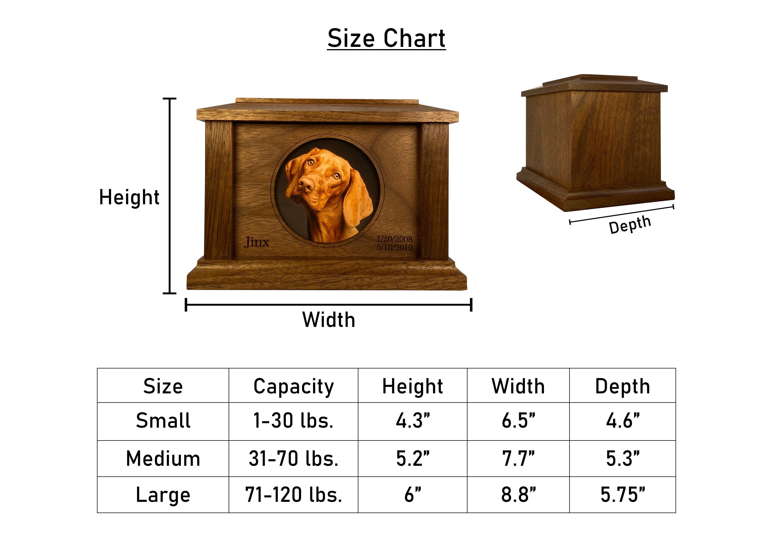 Pet Urns for Dogs Wooden Dog Urns Pet Cremation Box Cat Urn Etsy